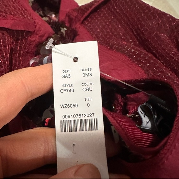 J crew cardinal burgundy Chiffon-lined sequin skirt - Picture 6 of 6